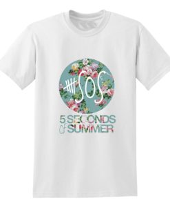 5 Seconds Of Summer logo floral T Shirt