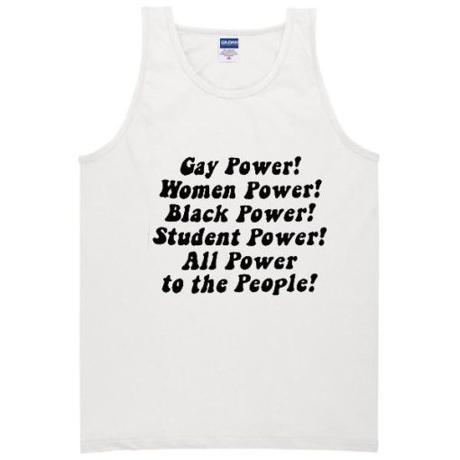 Gay Power Women Power Black Power Student Tanktop