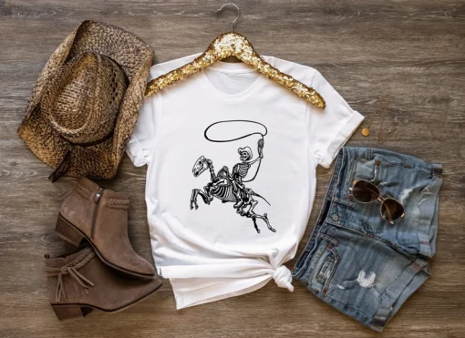 Skeleton Hunter Cowboy TShirt