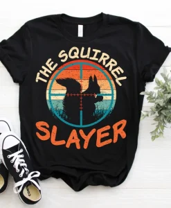 The Squirrel Slayer Vintage Retro Hunter T-Shirt