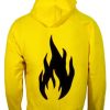 Black Flame Yellow back Hoodie