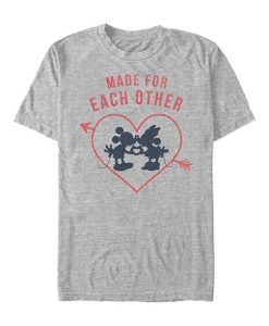 Mickey Mouse Athletic Heather ‘Made for Each Other’ t shirt