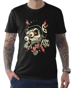 Moto Skull Graphic T-Shirt