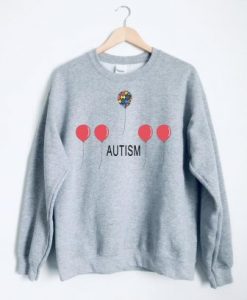 autism balloons autism crewneck sweatshirt