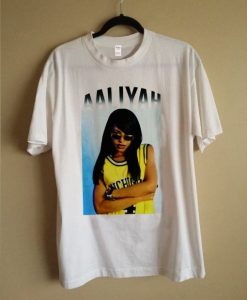 Aaliyah RnB RIP Yellow Michigan Jersey 90s Hip Hop T-Shirt