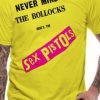 Yellow Sex Pistols Johnny Rotten Sid Vicious T Shirt