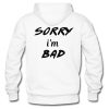 Sorry I’m Bad Hoodie Back