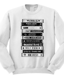 Vintage Rap Mix Tapes Cassette Tapes Sweatshirt