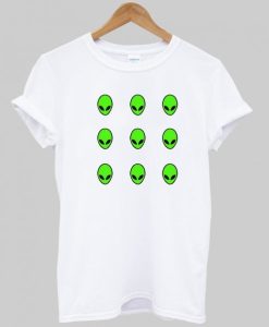 alien green head T shirt