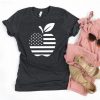 American Flag Apple T Shirt