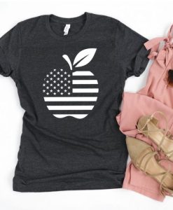 American Flag Apple T Shirt