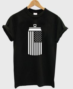 American Flag Beer Can Drinking T-Shirt