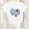 Violet flowers with Ladybug T Shirt