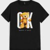 Bear & Letter Graphic T shirt