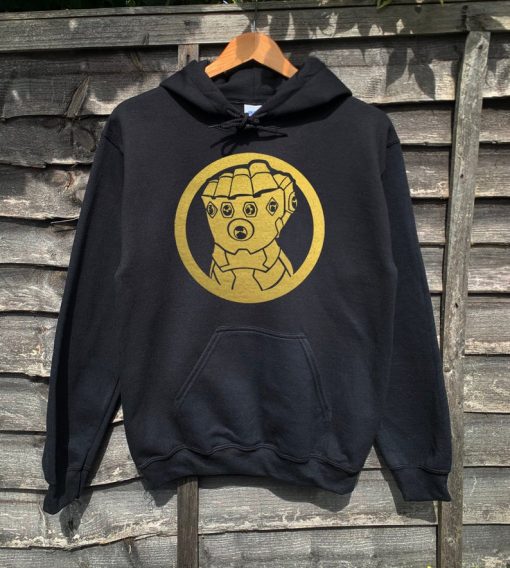 Gold Infinity Gauntlet Marvel inspired adults unisex hoodie