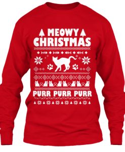 Meowy Ugly Christmas Sweatshirt