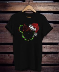 Minnie Head With Santa Hat Christmas t shirt