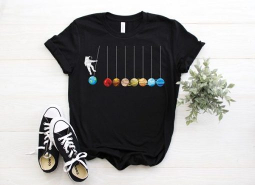 Astronaut Spaceman Planets Funny Space Dwarf Solar System Astronomy T-Shirt