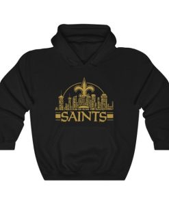 New Orleans Saint Football Skyline Names Hoodie