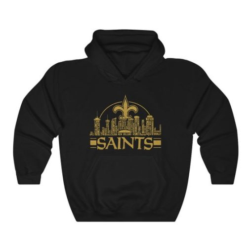 New Orleans Saint Football Skyline Names Hoodie