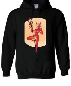 Pin Up Devil Girl Vintage Retro Evil Hoodie