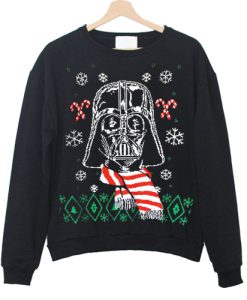 Star Wars Darth Vader Striped Scarf Ugly Christmas Sweatshirt