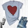 Valentines Buffalo Plaid Heart T Shirt