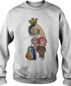 J Cole Holding Heads Tekashi69 Lil Pump Sweatshirt