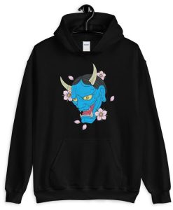 Japanesse Hannya Demon Mask Unisex Hoodie