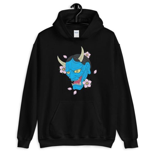 Japanesse Hannya Demon Mask Unisex Hoodie