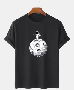 Cute Cartoon Space Astronaut Print T-Shirt