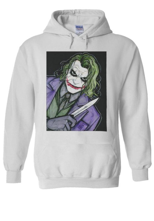 The Joker Heath Ledger Batman Knife Hoodie