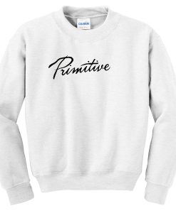 primitive font sweatshirt