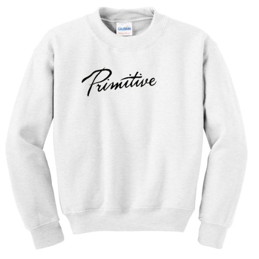 primitive font sweatshirt