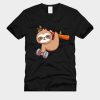 Cute sloth holding dumbbell cartoon vector illustration Essential T-Shirt