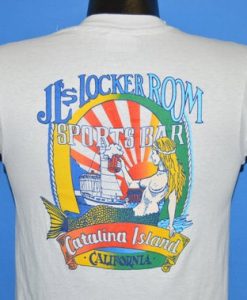 80s JL’s Locker Room Catalina Island Sunset Mermaid t-shirt back