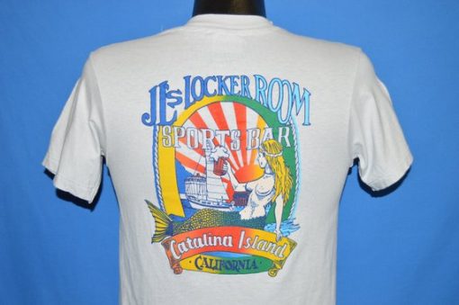 80s JL’s Locker Room Catalina Island Sunset Mermaid t-shirt back