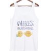 waffles pancakes with abs tanktop