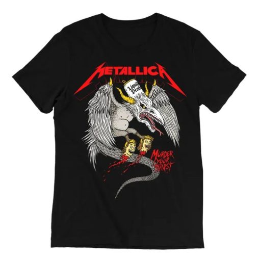 Metallica x Liquid Death Murder Your Thirst Tour Tshirt