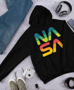 Retro NASA Pullover Space Black Hoodie