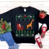 Giraffe Pulling Santa’s Sleigh Christmas Sweatshirt