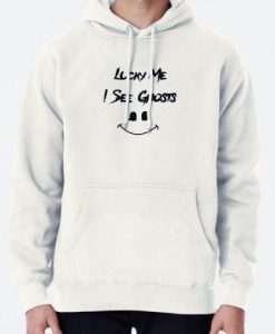 Lucky Me I See Ghosts heart Hoodie