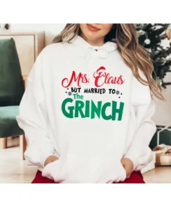 Mrs Claus But Married To The-grinch Hoodie