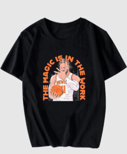 Jalen Brunson New York Knicks the magic is in the work T shirt