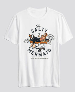 The Salty Mermaid Dive Bar & Fish Shack Retro T Shirt SN